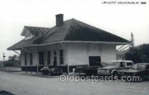 L and N Depot, Greensburg, KY, USA Kodak Real Photo Paper Train Railroad Stat...