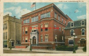 2 Postcards, Parkersburg, West Virginia, Elk's Club Views