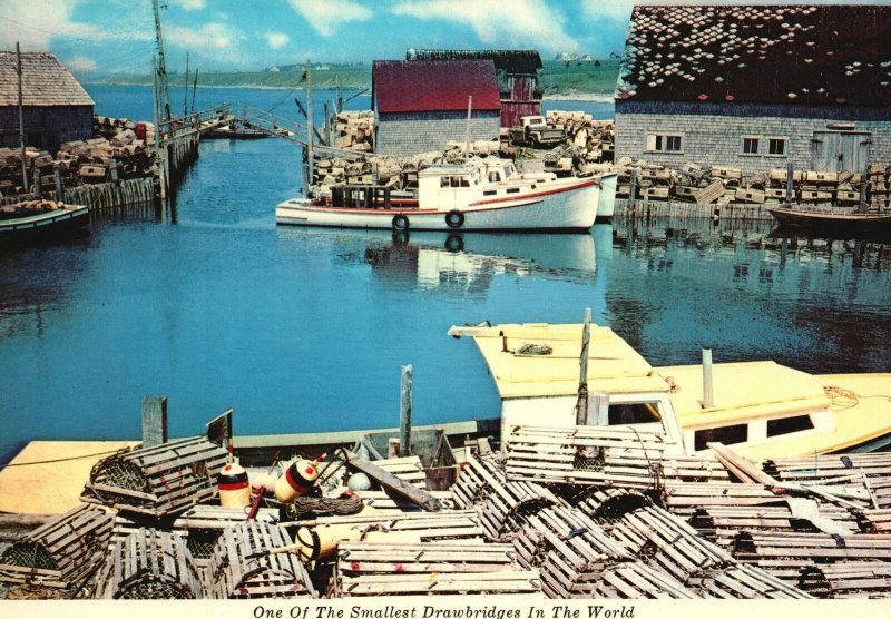 Postcard Fishing Village Tourist's Delight Sandford Yarmouth County Nova Scotia