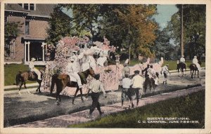 Postcard Queen's Float 1914 CU Carnival June 7-9 1915