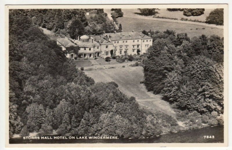 Cumbria; Storrs Hall Hotel On Lake Windermere 7343 RP PPC By Aerofilms, Unused 