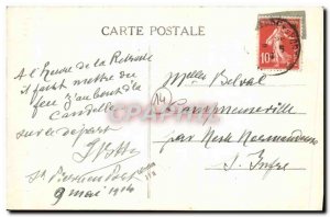 Old Postcard Cliff Lantern guy Falaise Folklore Costume