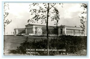 Chicago Museum Natural History Illinois RPPC Photo 1945 Vintage Antique Postcard
