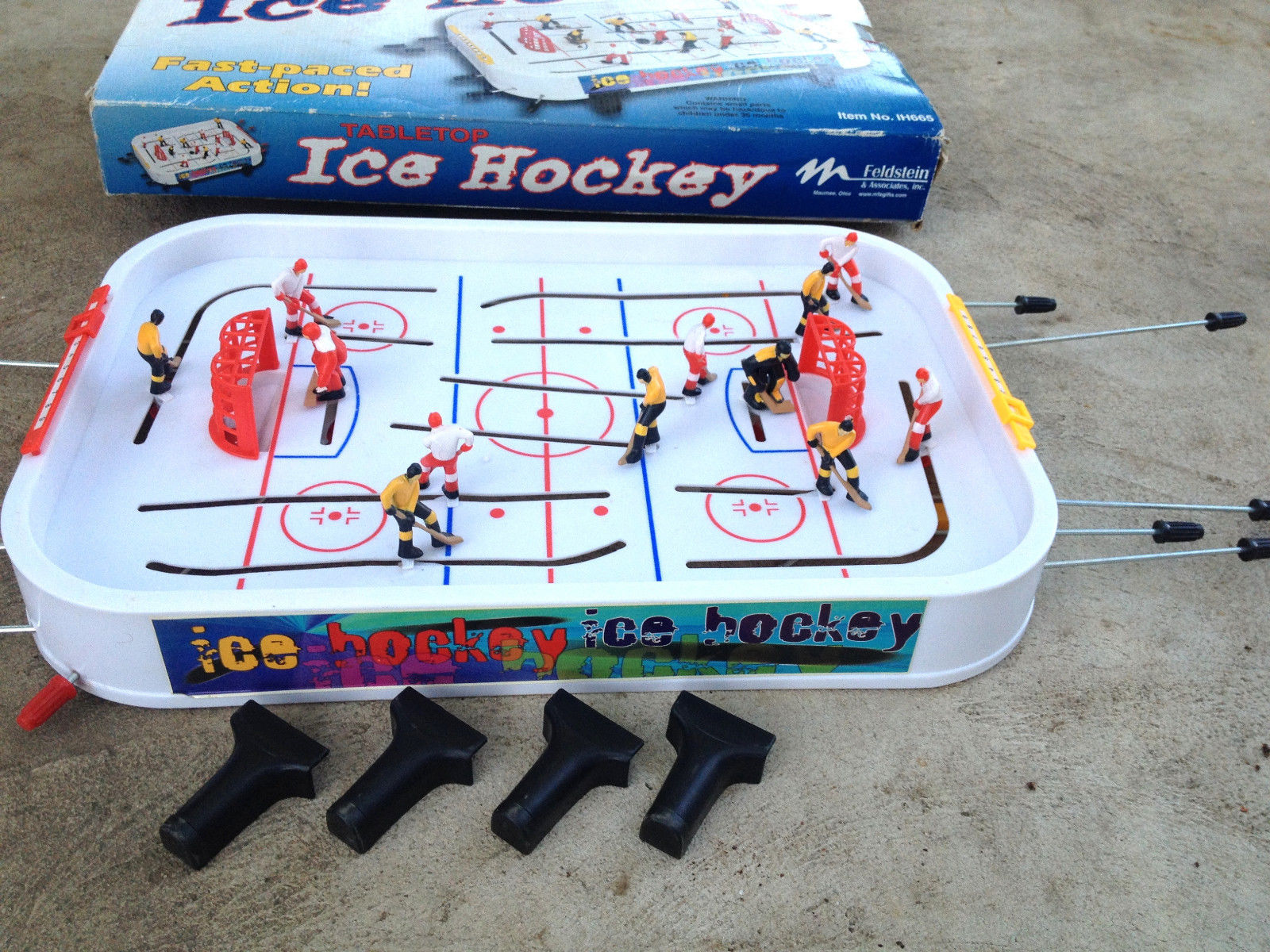 Vintage Table Top Ice Hockey Plastic Metal Game Ih665 Made Usa