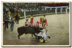 Postcard Old Bulls Bullfight Race