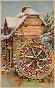 Christmas cabin wheels spins like Kalidoscope Mechanical Unused 