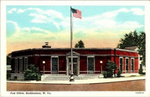 Buckhannon, WV West Virginia POST OFFICE~US Flag UPSHUR COUNTY ca1940's Postcard