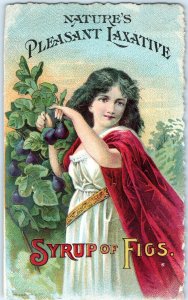 c1890s California Fig Syrup Company Laxative Krebs Litho Partial Trade Card C44