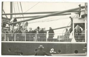 Ellerman Line SS City of Adelaide RP PPC, Unposted c 1930s, Crew & Passengers 