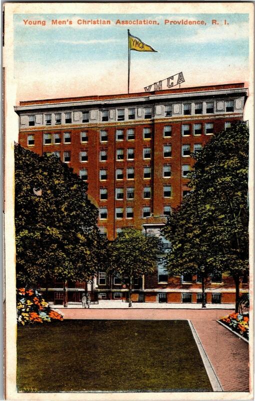 YMCA, Young Men's Christian Assoc, Providence Rhode Island Vintage Postcard Y13