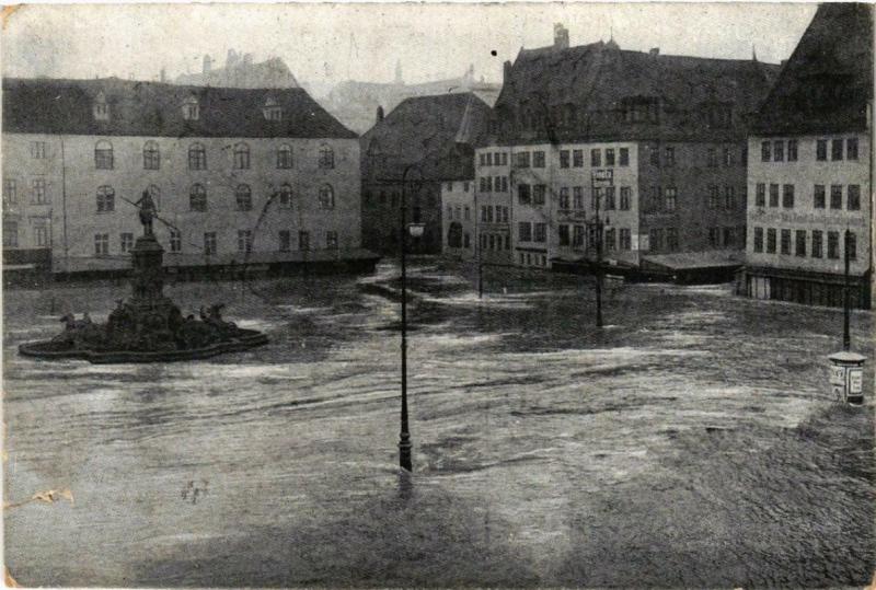 CPA AK Nürnberg Der Hauptmarkt  Hochwasser GERMANY (644636)