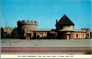 Vtg Olean New York NY The Castle Restaurant 1950s Chrome Postcard