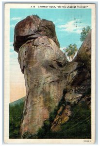 1938 Chimney Rock In THe Land of the Sky North Carolina NC Postcard