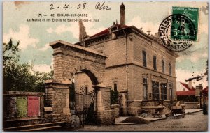 Chalon Sur-Saone France La Mairie Et Les Ecoles De St. Jean Des Vignes Postcard