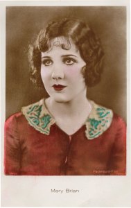 Mary Brian Film Star Hand Tinted Coloured Real Photo Postcard