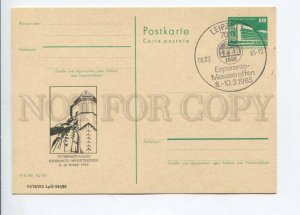 291976 EAST GERMANY GDR 1985 postal card Leipzig Esperanto