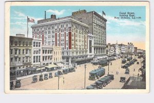 PPC POSTCARD LOUISIANA NEW ORLEANS CANAL ST. LOOKING EAST 1929 MAISON BLANCHE 