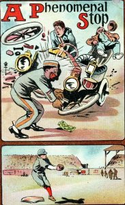 C.1910 A Phenomenal Stop Baseball Postcard P50