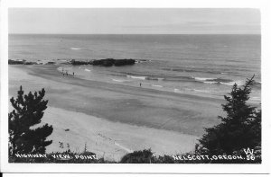 RPPC: Highway View Point, Nelscott, Oregon 194x, mint (writing on back) (PC1752)