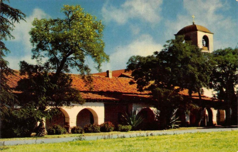 MISSION SAN JUAN BAUTISTA San Benito County, California c1950s Vintage Postcard 