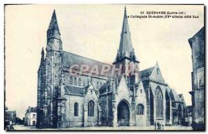 Old Postcard The Collegiate Guerande St Aubin