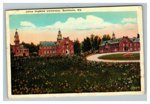 Vintage 1930's Postcard John Hopkins University Campus  Baltimore Maryland