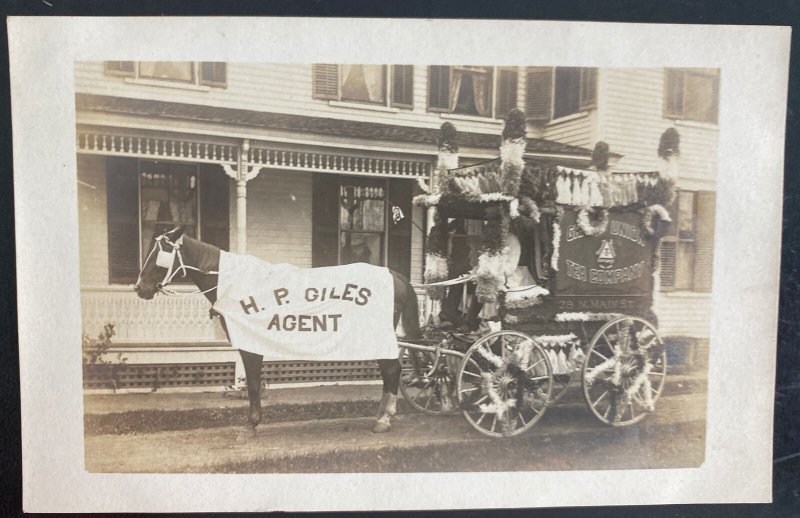 Mint USA Real Picture Postcard RPPC Grand Union Tea Company Concord NH