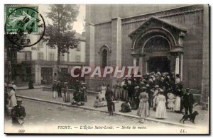Vichy Old Postcard L & # 39eglise Saint Louis Mass Output
