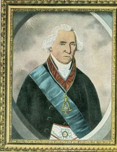 Postcard Antique reprint of Painting of George Washington in Masonic Regalia. R5