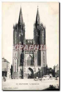 Old Postcard Coutances La Cathedrale