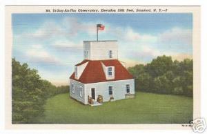 Mt Ut-Say-An-Tha Observatory Stamford New York 1940s postcard