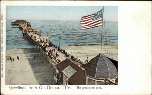 Old Orchard Maine ME Steel Pier Copper Windows c1910 Vintage Postcard