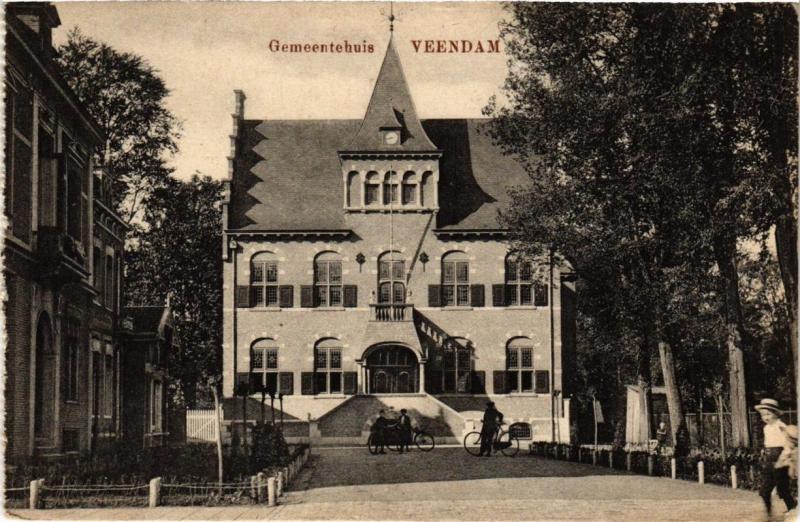 CPA AK Veendam Gemeentehuis NETHERLANDS (728367)