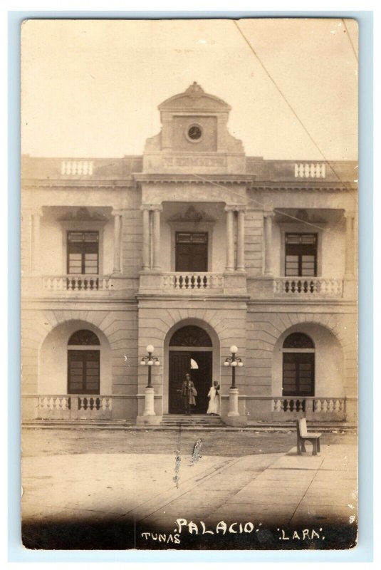 Early Palacio Tunas Cuba Real Photo RPPC Postcard (B17)