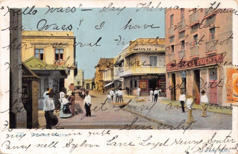 VERACRUZ MEXICO STREET SCENE~J GRANAT #120 PUBLISHED POSTCARD 1907