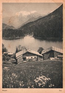 Postcard Bergsee Tarn Aerial View Of Residence And The Lake In Germany