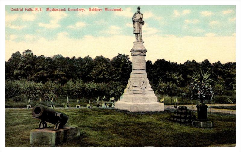 Rhode Island Central Falls , Moshassuck Cemetery , Soldier's Monument