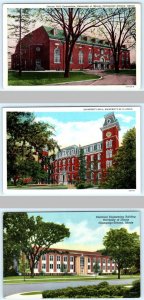 3 Postcards UNIVERSITY of ILLINOIS, Champaign Urbana IL~ Gymnasium, Engineering