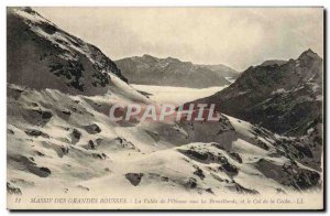 Old Postcard Massif Les Grandes Rousses La Vallee L & # 39Oisans under mist a...