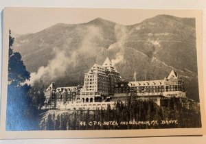 20s CPR Hotel Sulphur Mountain Banff Canada Byron Harmon Photo Postcard RPPC