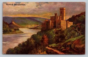 Stolzenfels Castle Near Rhine River KOBLENZ Germany Vintage Postcard 0028