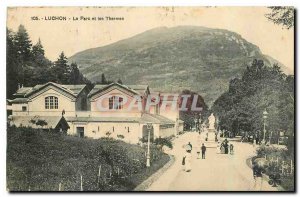 Old postcard Luchon Park and Spa