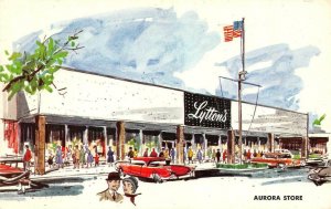 AURORA, Illinois IL   LYTTON'S DEPARTMENT STORE  Roadside 1973 Artist's Postcard