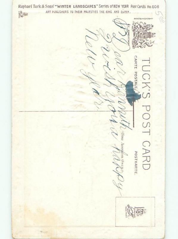 Divided-Back NEW YEAR SCENE Great Postcard W7476