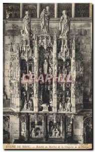 Postcard Ancient Church Of Brou Altarpiece Marble De La Chapelle