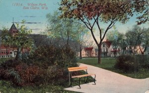 Vintage Wilson Park Eau Claire WI Postcard 1912 Acmeograph Scenic View