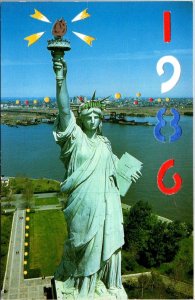 New York City Statue Of Liberty Hold-To-Light Postcard