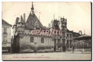 Old Postcard Saumur Hotel De Facade main city and kiosk