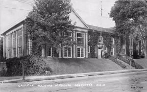1952 Campus Martius Museum Marietta Ohio RPPC real photo postcard 13186