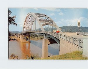 Postcard Fort Henry Bridge, spanning the Ohio River at Wheeling, West Virginia